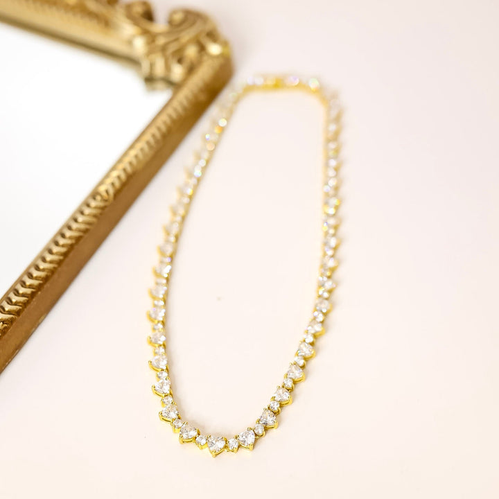 Kinsey Designs | Zanata Heart Tennis Necklace in Gold