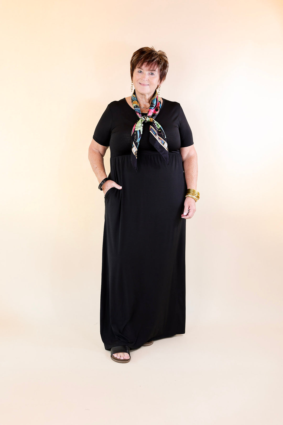 babydoll maxi dress with sleeves Lisa The Label Angel Babydoll Dress