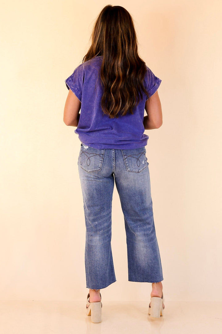 Chic Made Easy Short Sleeve Shirt in Blue