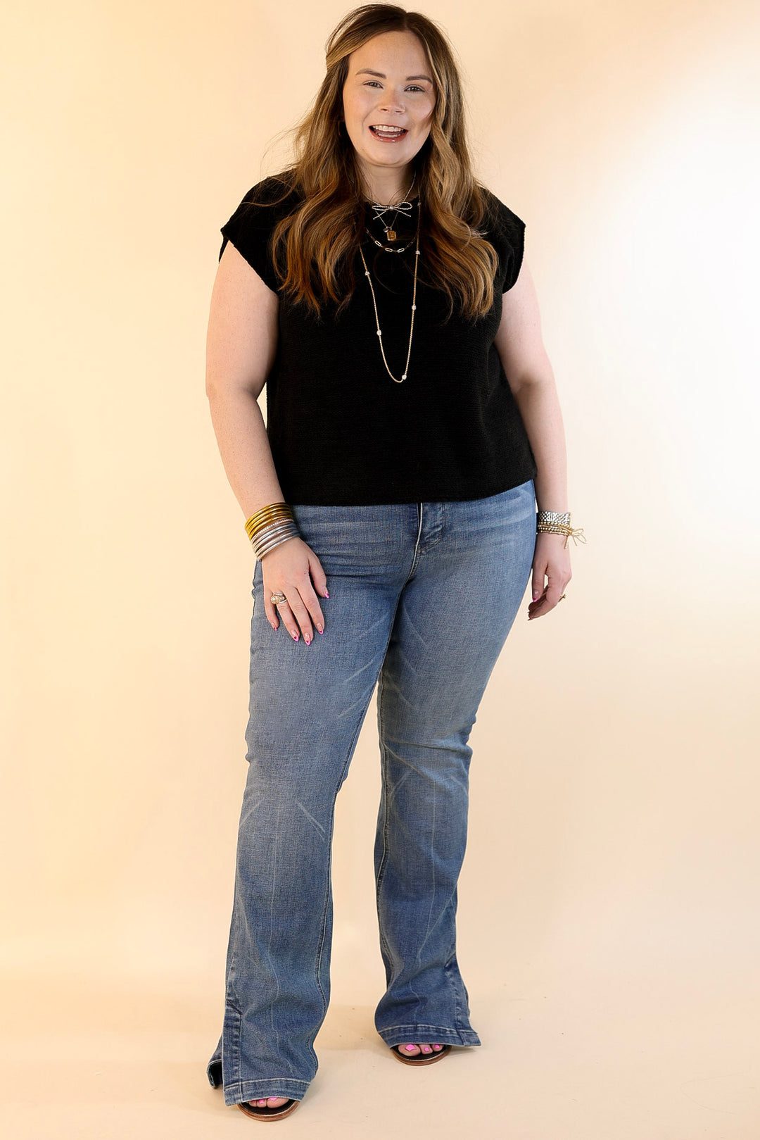 Judy Blue | The Perfect Pair Tummy Control Slim Bootcut Jean with Side Slit in Vintage Medium Wash