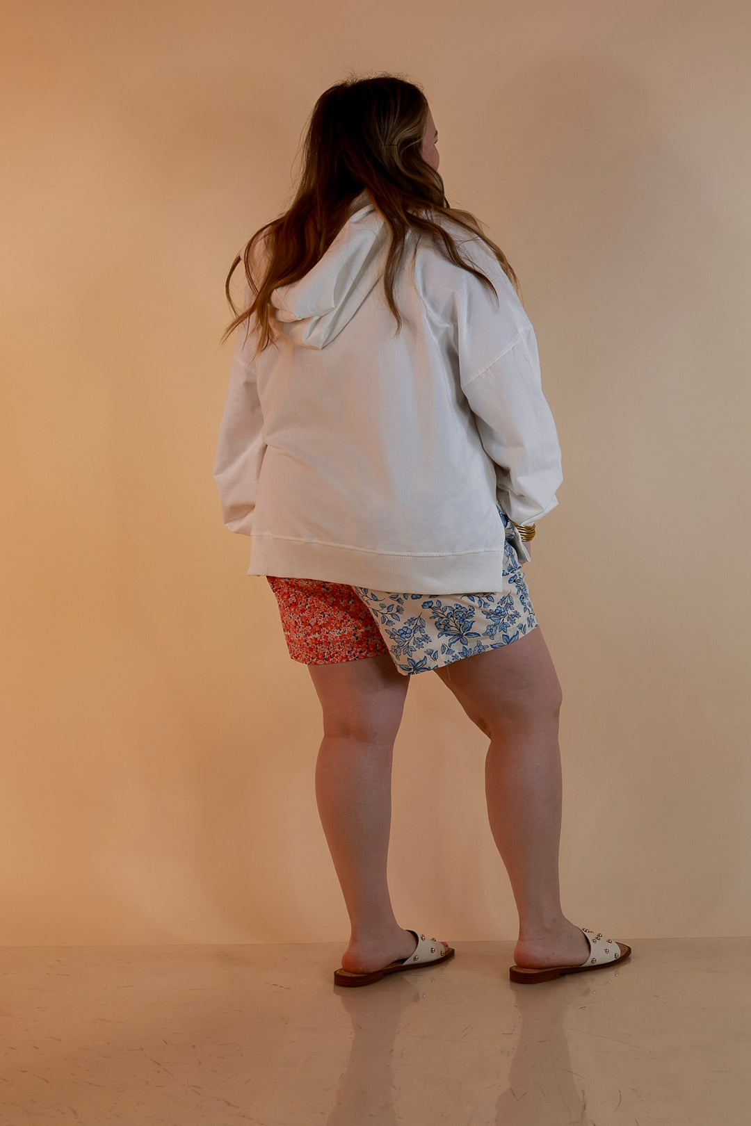 Simply Southern | Soft Statement USA Floral Print Long Sleeve Hoodie Sweatshirt in Ivory