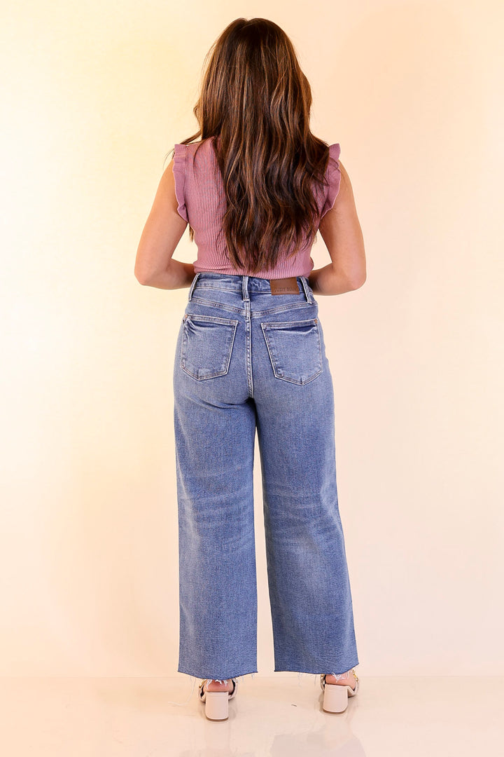 Flirty Frill Scoop Neck Top with Ruffle Sleeves in Mauve Pink