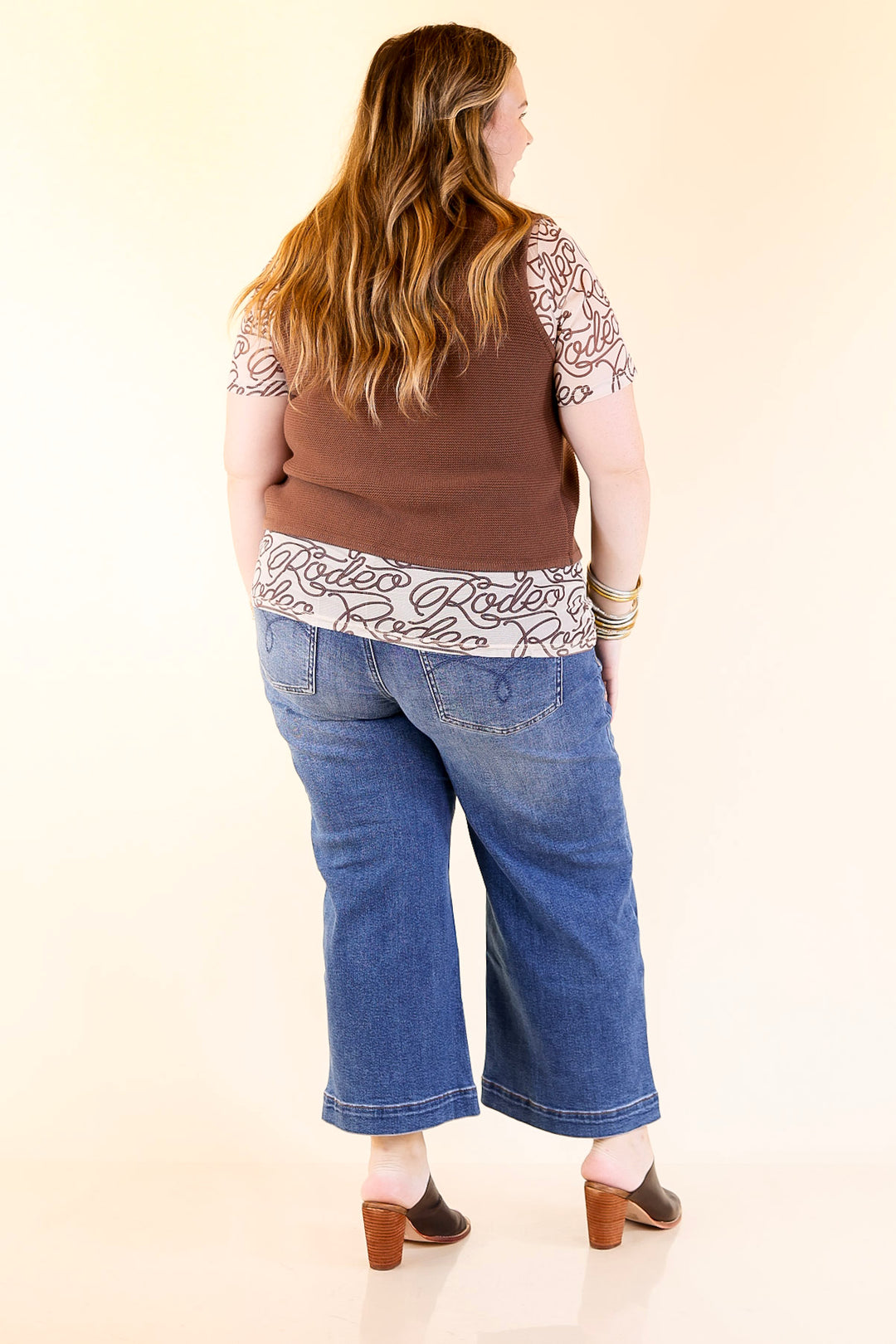 Main Attraction Bow Tie Front Sweater Vest in Chocolate Brown