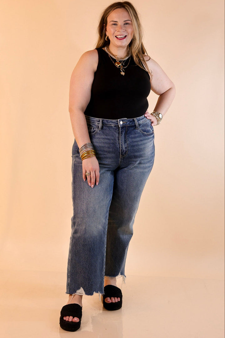 Sunshine State of Mind Tank Top Bodysuit in Black