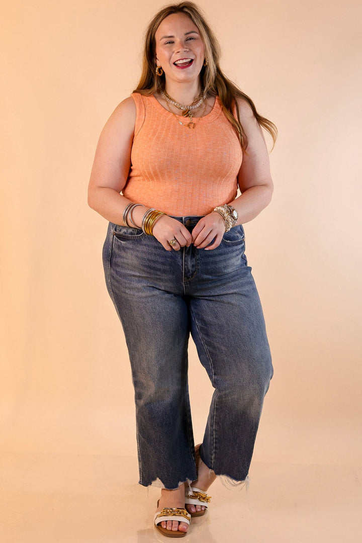 Summer Essential Cropped Sleeveless Top in Orange