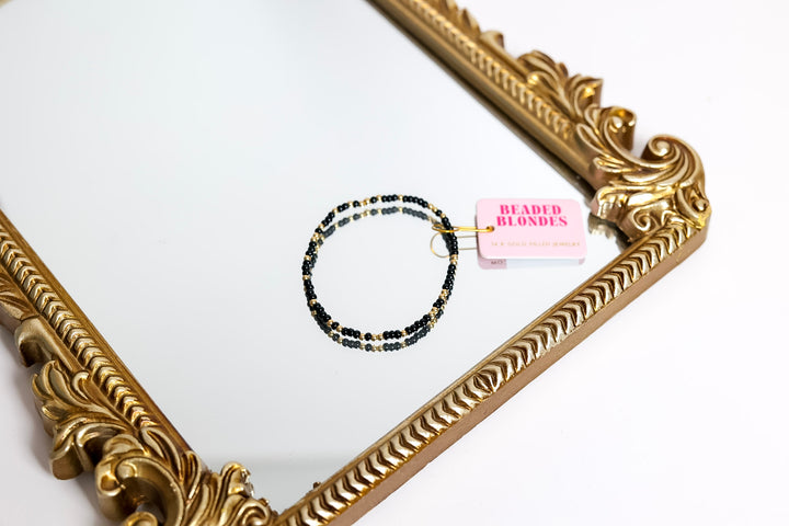 Beaded Blondes | Black Sparkle Bracelet