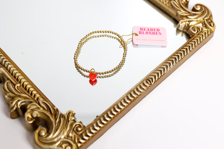 Beaded Blondes | XOXO Conversation Heart Hidden Heart Charm Bracelet