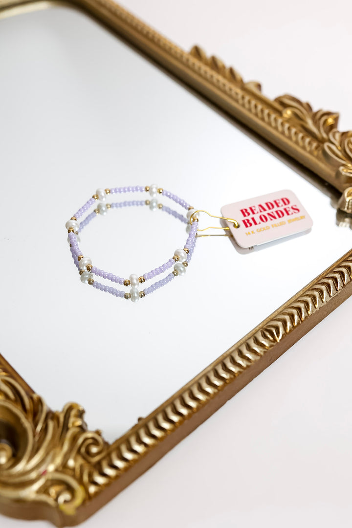 Beaded Blondes | Pastel Lilac Pearl Bracelet