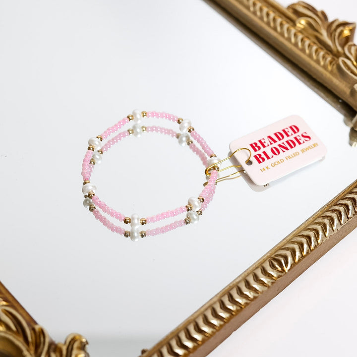 Beaded Blondes | Pink Luster Pearl Bracelet