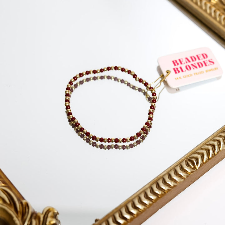 Beaded Blondes | Demi Bracelet in Maroon