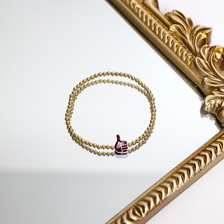 Beaded Blondes | Gameday Hand Sign Bracelet - Thumbs Up