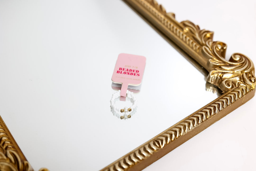 Beaded Blondes | Luster White Pearl Ring