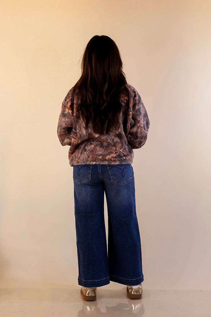 Simply Southern | Easy Does It Long Sleeve Crewneck Sweatshirt in Camouflage