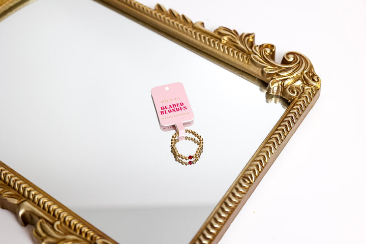 Beaded Blondes | Rev Ring in Maroon