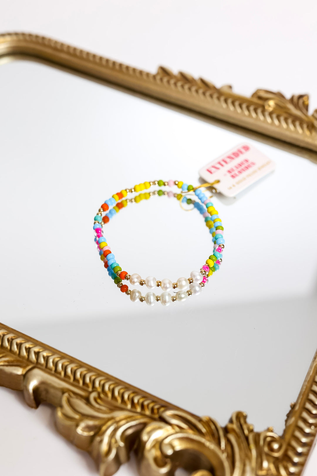 Beaded Blondes | Tatum Multicolor Sprinkle Bracelet with Pearl Accents