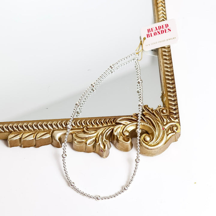 Beaded Blondes | Olive Silver Beaded Necklace