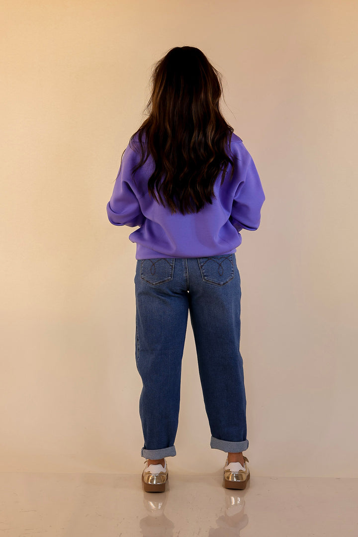 SPANX | AirEssentials Half Zip in Amethyst Purple