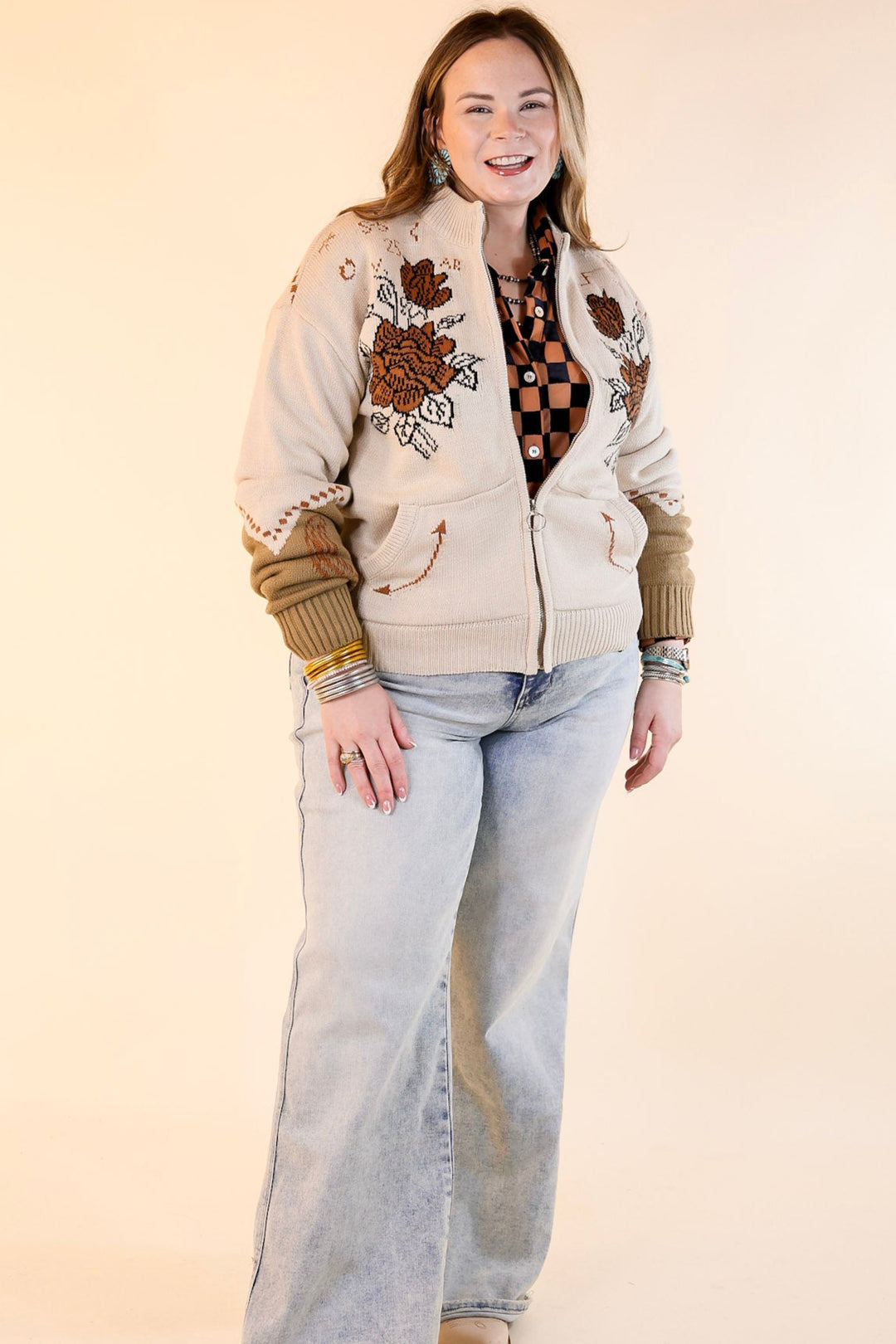 Rodeo Quincy | Jenkins Zip Up Jacket with Pockets in Tan