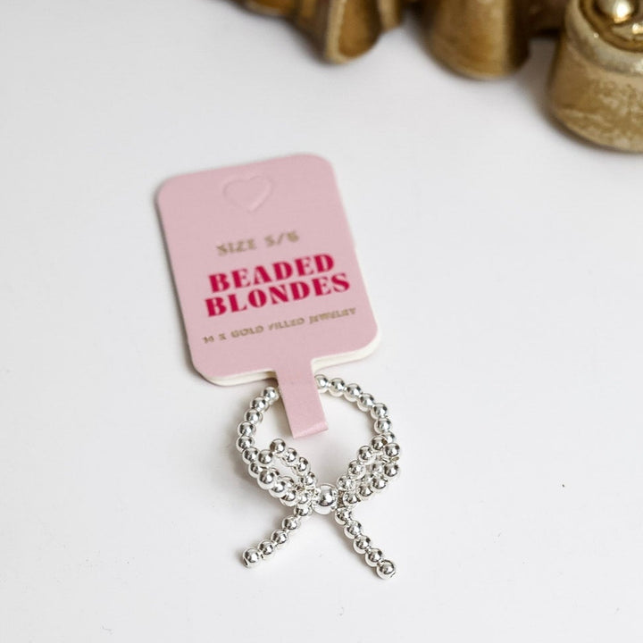 Beaded Blondes | Silver Bow Ring