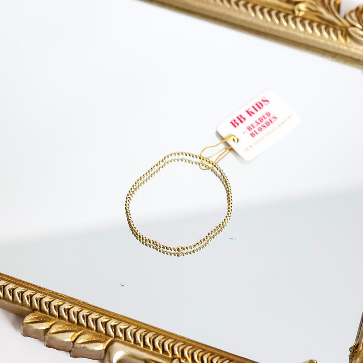Beaded Blondes | Babies 2MM Gold Beaded Bracelet