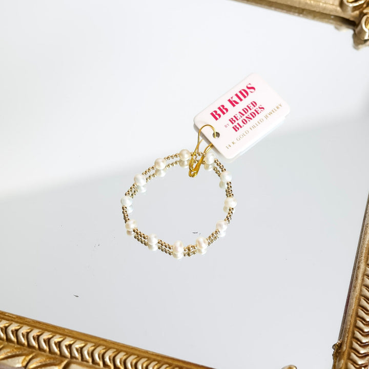Beaded Blondes | Babies Lolo Gold Beaded Bracelet with Freshwater Pearls