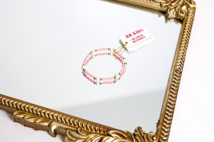 Beaded Blondes | Babies Pastel Pink Pearl Bracelet