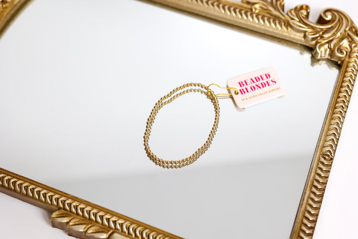Beaded Blondes | 3MM Gold Beaded Bracelet