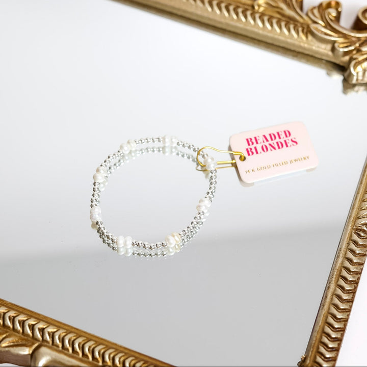 Beaded Blondes | Coastal Pearl Bracelet in Silver