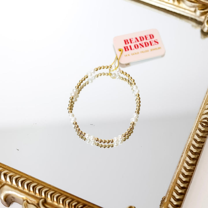 Beaded Blondes | Coastal Pearl Bracelet in Gold