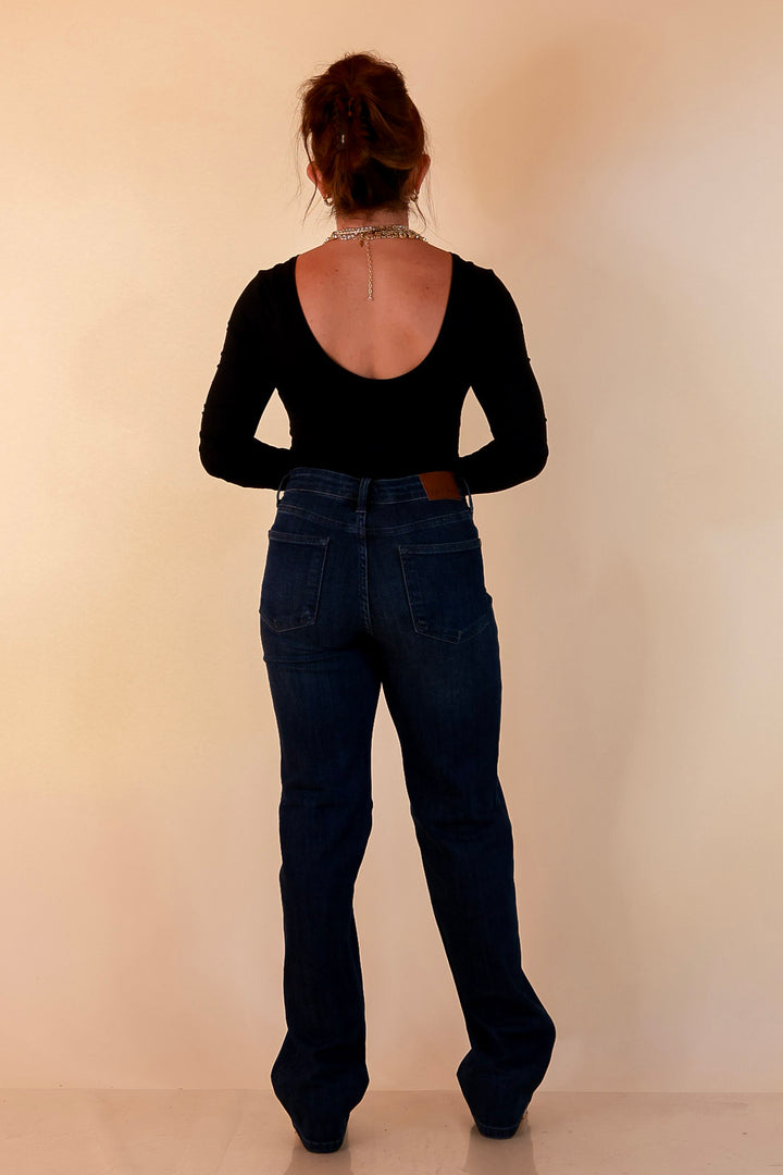 Judy Blue | Flawless Fit Tummy Control Classic Straight Leg Jean in Dark Wash
