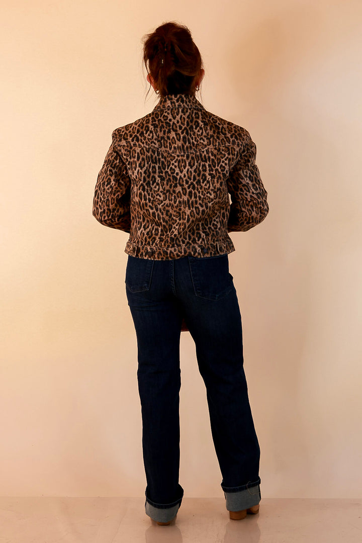 Judy Blue | The Go-To Layer Rigid Magic Classic Denim Jacket in Leopard Print