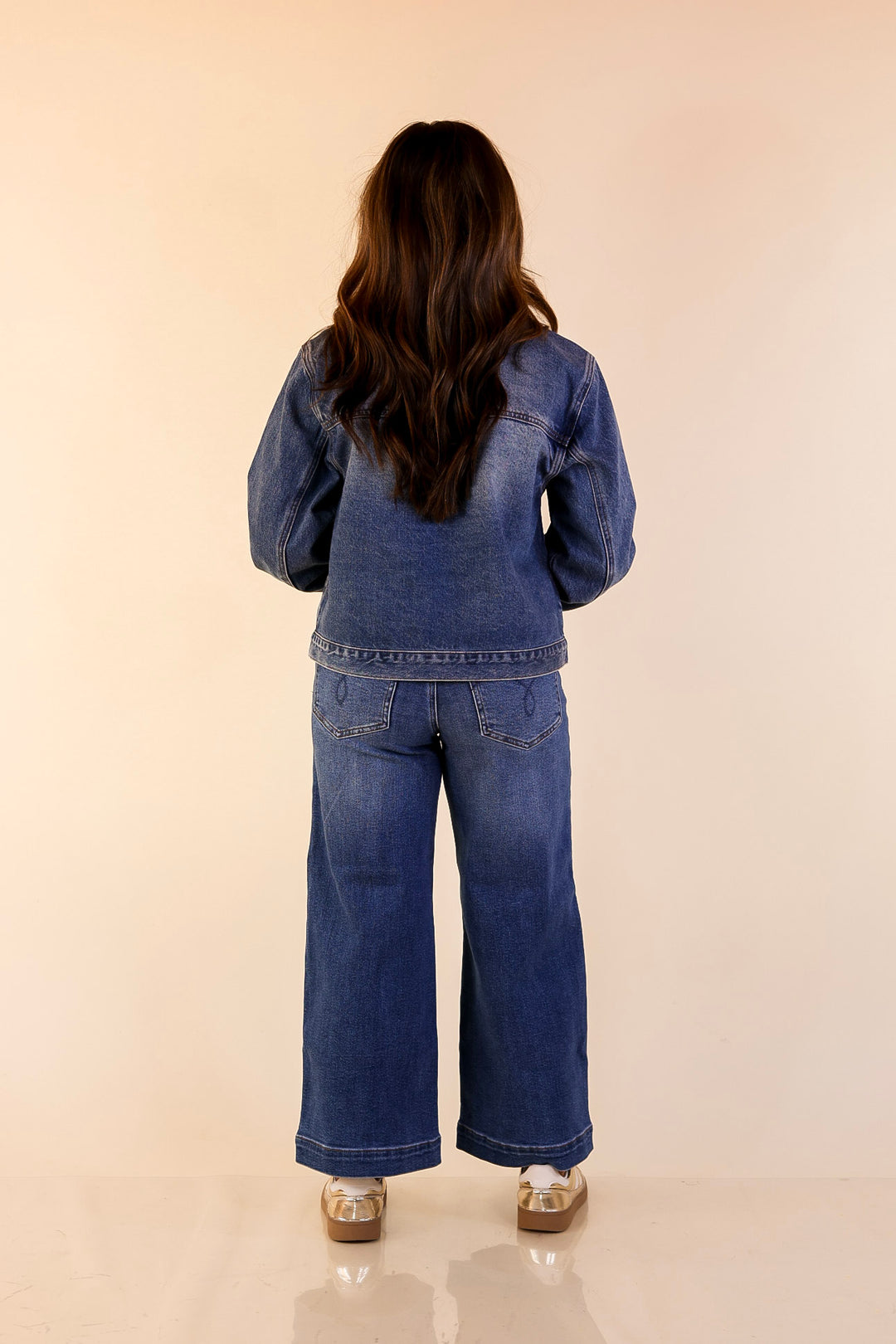 Judy Blue | Street to Studio Classic Rigid Denim Barn Jacket in Dark Wash