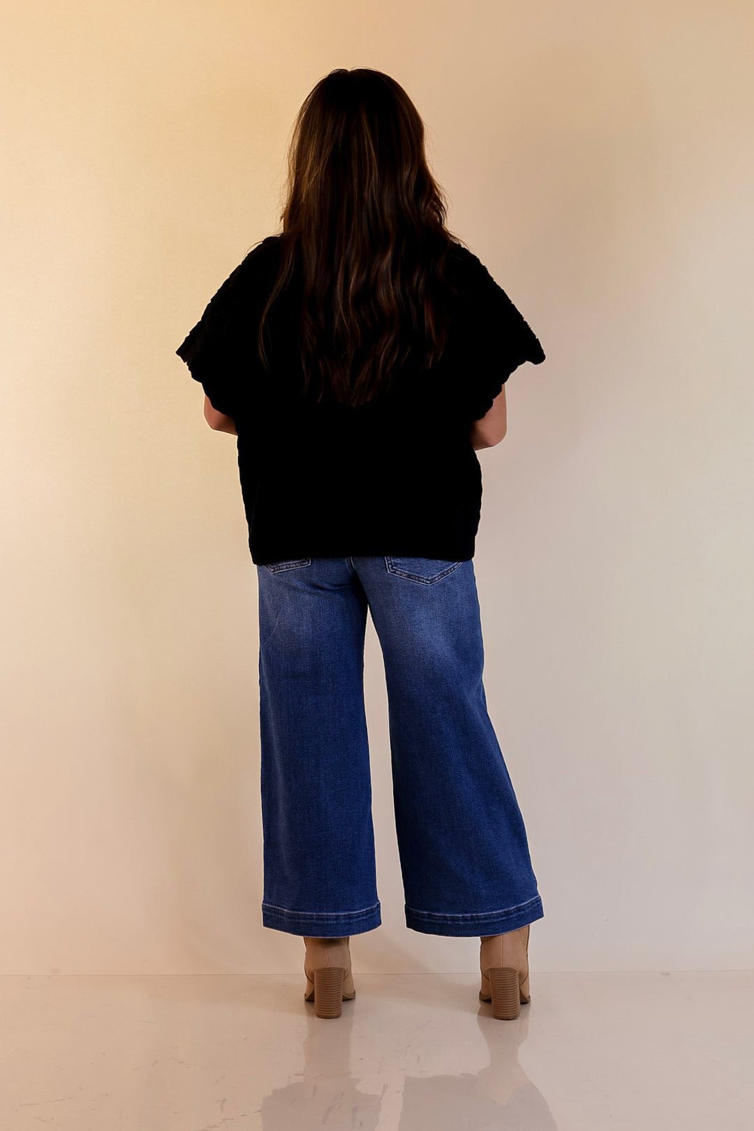 Knit to Be Cable Knit Turtleneck Sweater in Black