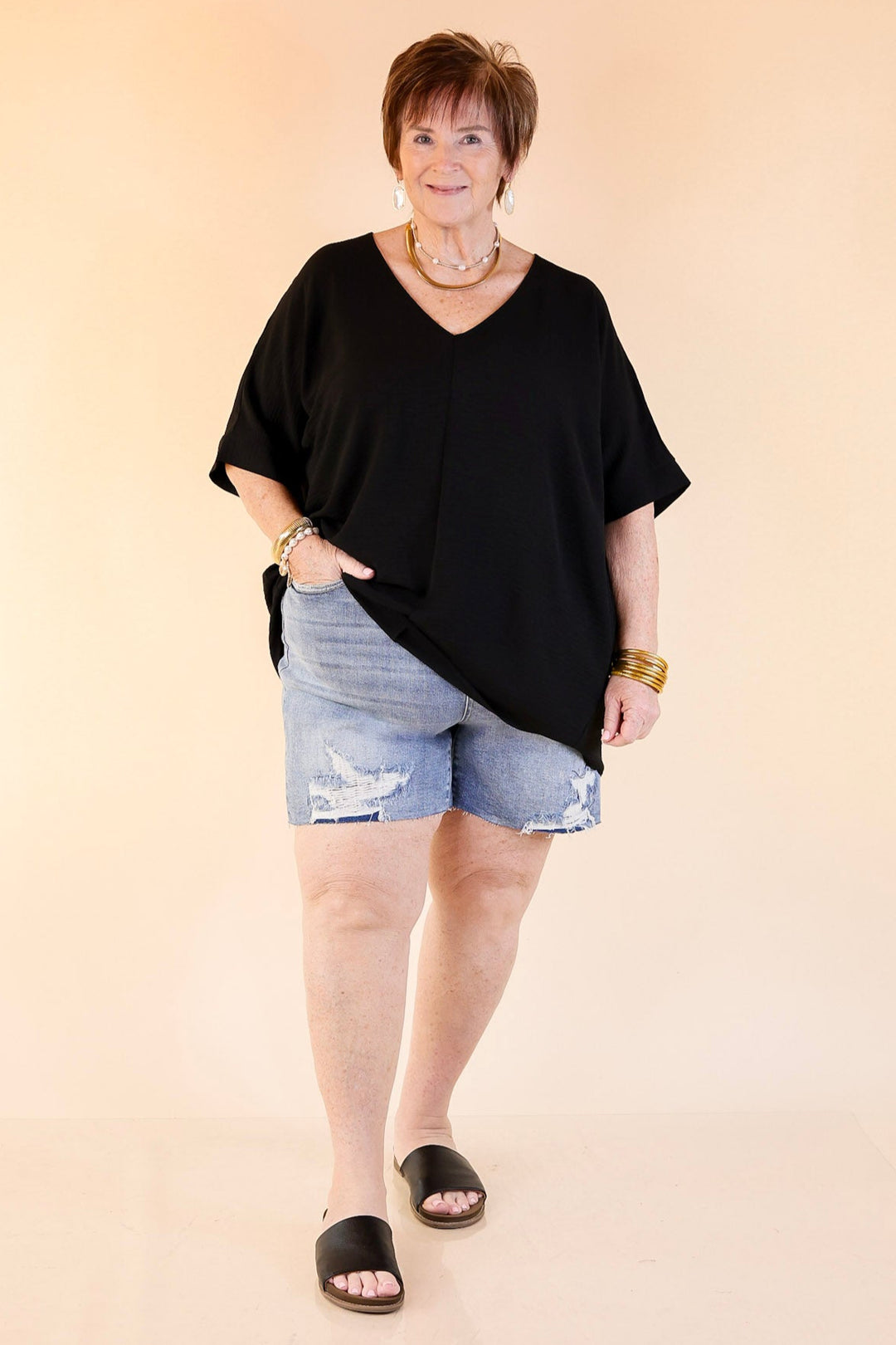Judy Blue | Rough Around the Edges Denim Shorts in Stone Wash