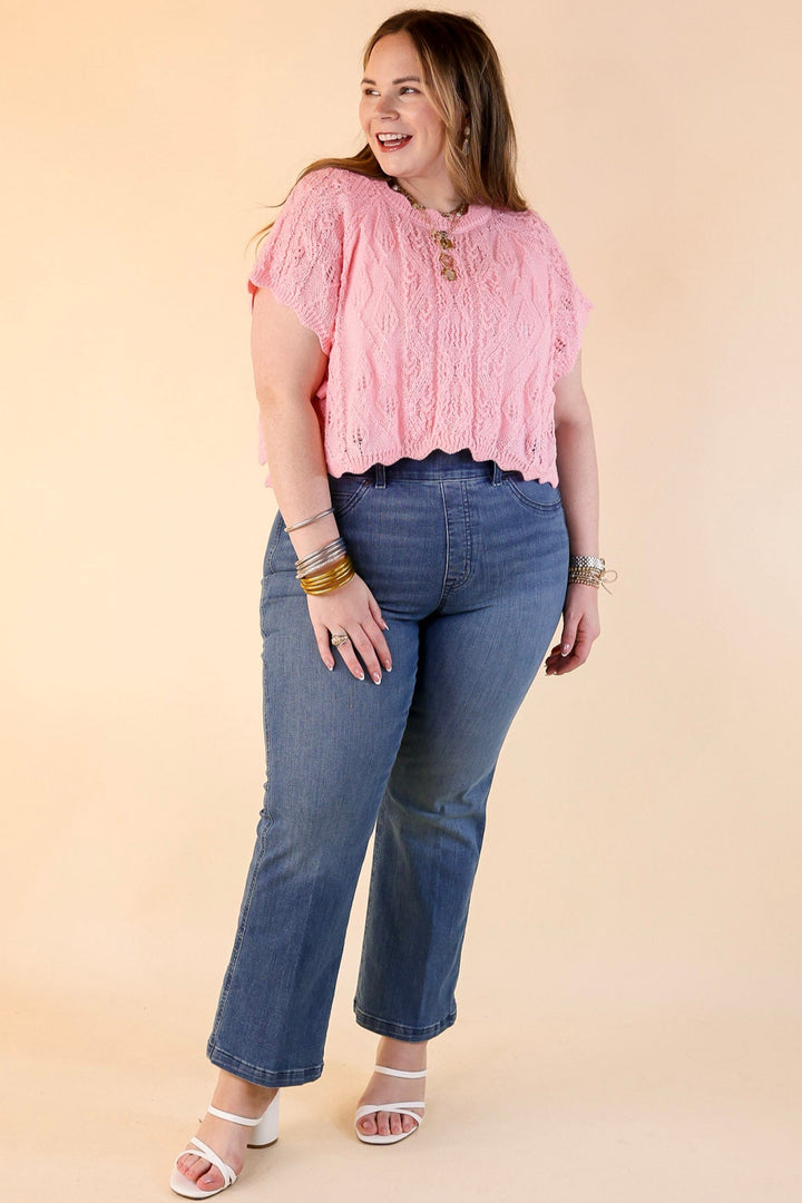 Simply Southern | Steal the Show Cropped Sweater Top with Bow Ties in Pink