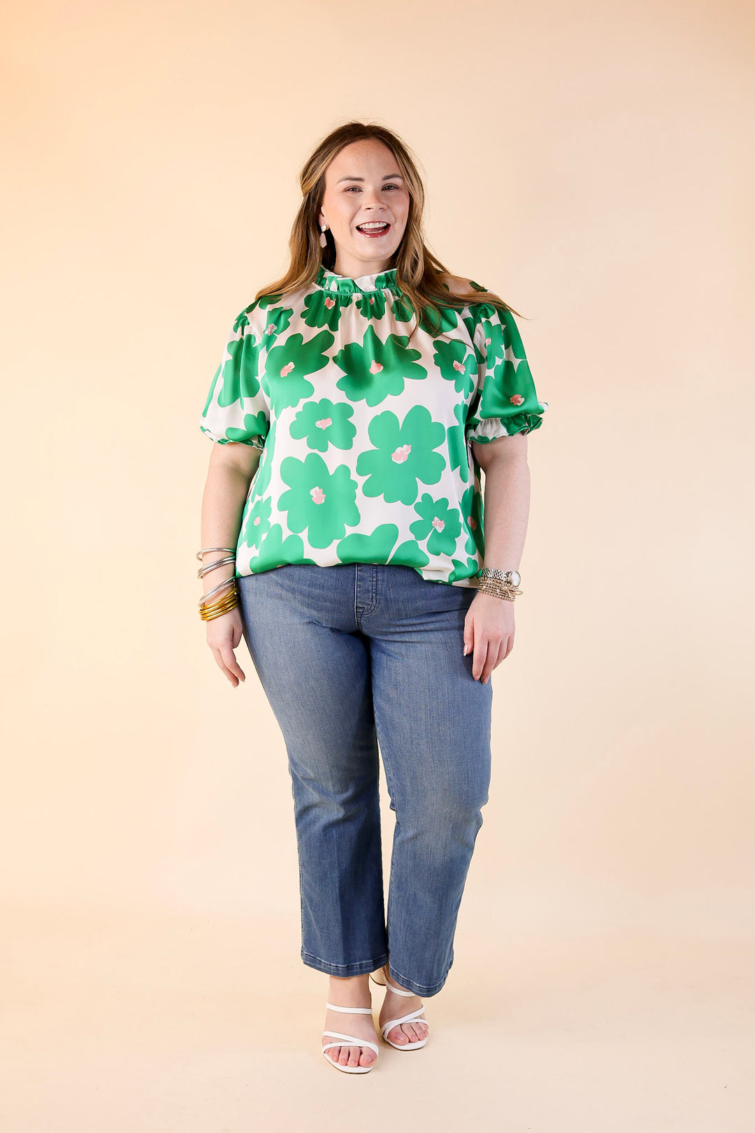 SPANX | EveryWear Kick Flare Crop Denim Jeans in Vintage Indigo (Medium Wash)