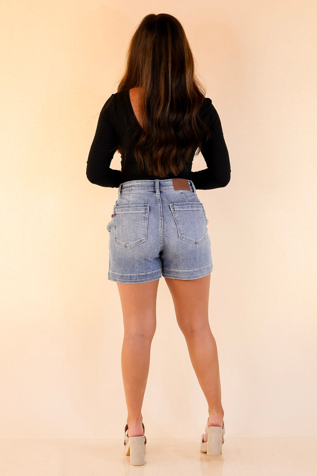 Judy Blue | Denim Prestige Trouser Shorts in Medium Wash