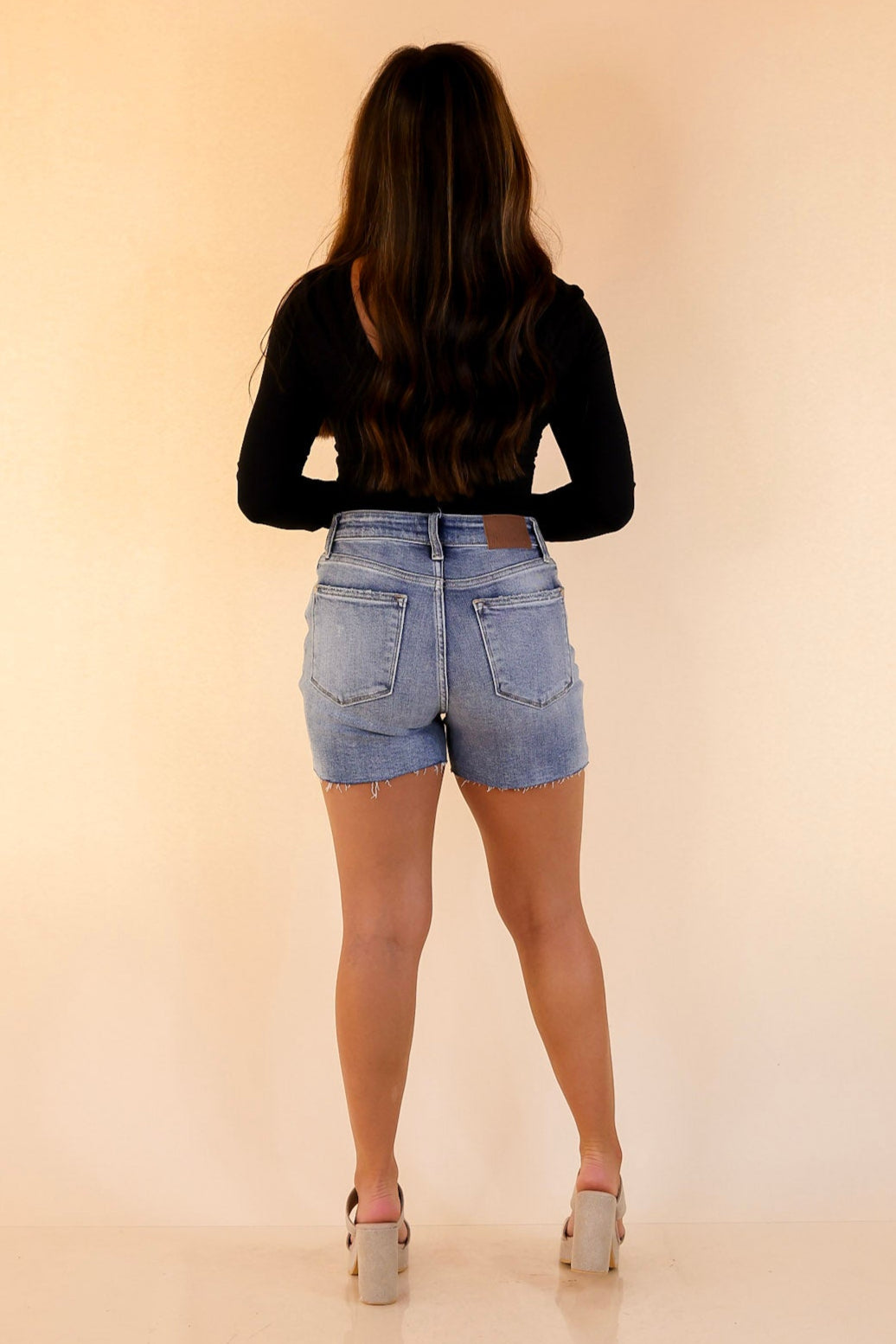 Judy Blue | Rough Around the Edges Denim Shorts in Stone Wash