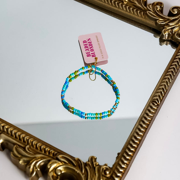 Beaded Blondes | Blues & Green Sprinkle Bracelet