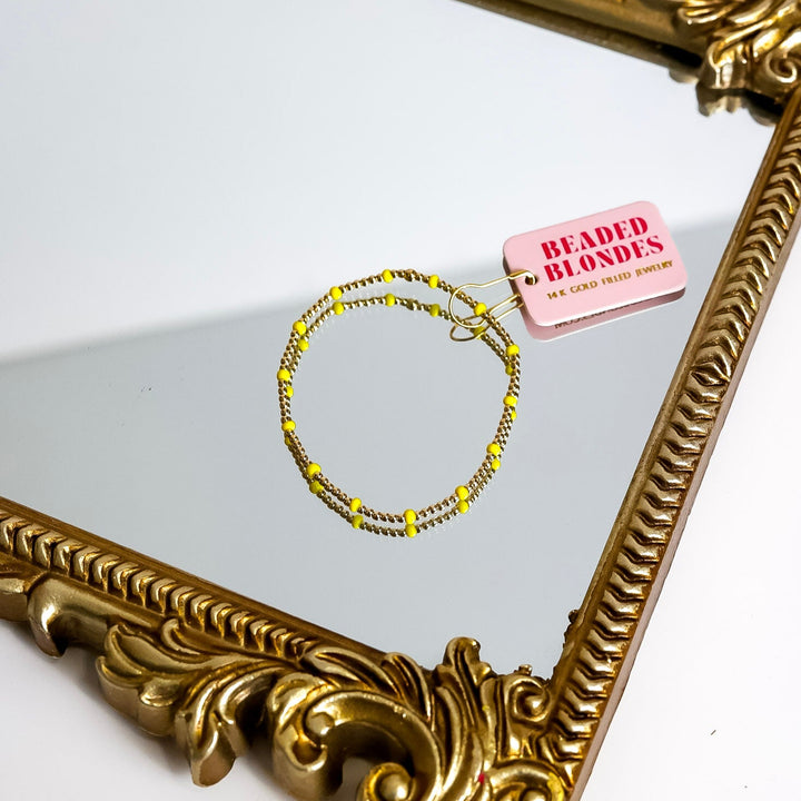 Beaded Blondes | Yellow Dainty Poppi Bracelet