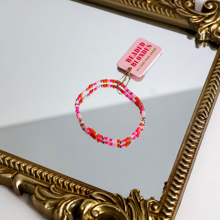 Beaded Blondes | Pinks and Orange Sprinkle Bracelet