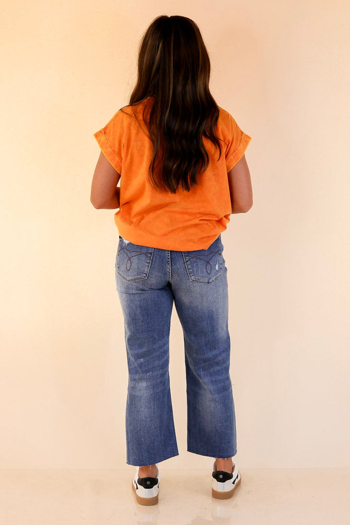 Chic Made Easy Short Sleeve Shirt in Orange