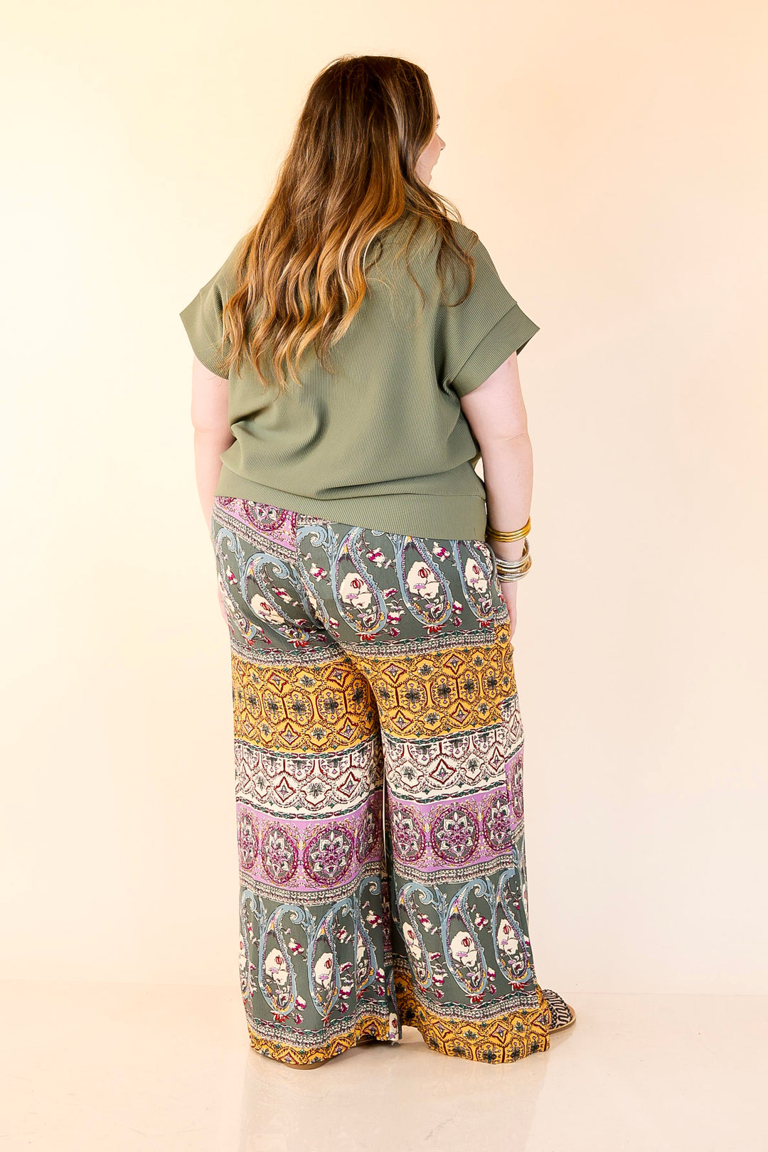 Top Priority Half Zip Collared Ribbed Top in Olive Green