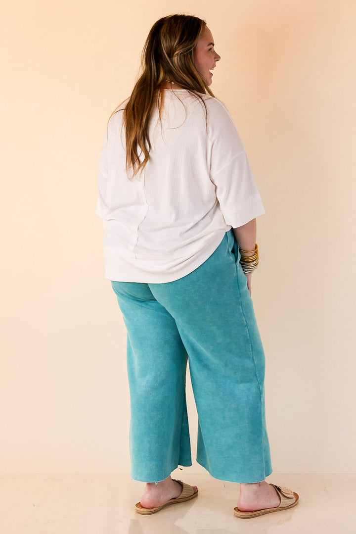 Subtle Spark Crew Neck Short Sleeve Shirt with Seam Detailing in White