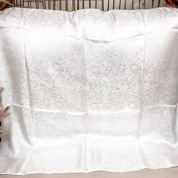 Wyoming Traders | Jacquard Silk Wild Rag in White