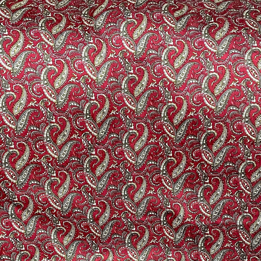 Wyoming Traders | Mini Wine and Olive Paisley Wild Rag