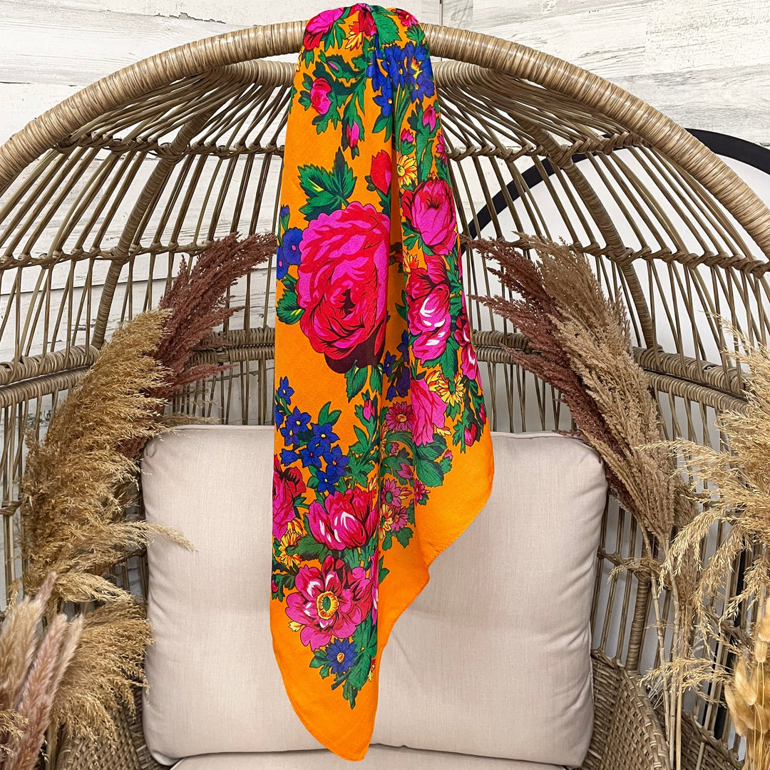 Rodeo Quincy | Rose Garden Wild Rag in Orange