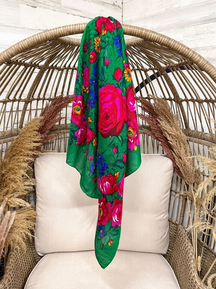 Rodeo Quincy | Rose Garden Wild Rag in Green