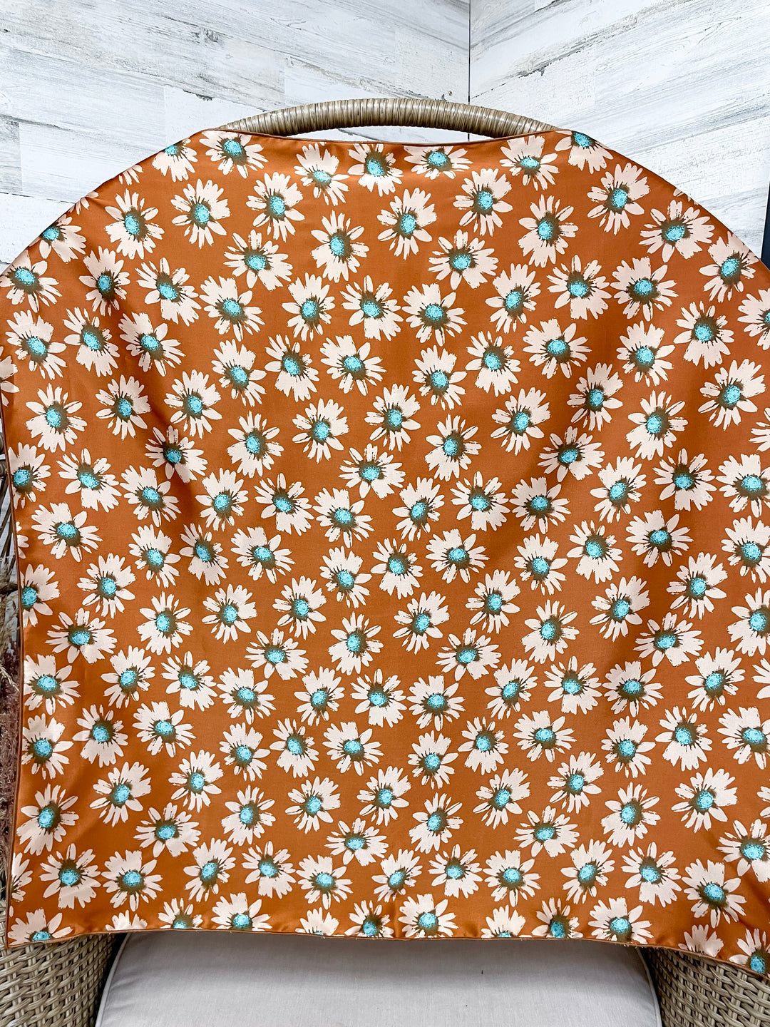 Buck Wild | Turquoise Garden Floral Wild Rag in Copper