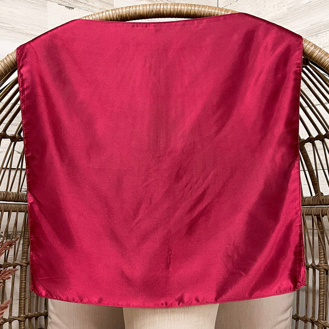 Solid Polyester Wild Rag in Maroon